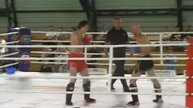 2010.08.07 Łukasz Łęczycki (niebieski) vs Sebastian Rajewski Low kick -63kg