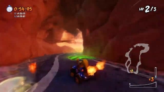 CTR Nitro Fueled. Oxide's Time Trial [Dingo Canyon]