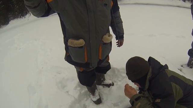 Хариус 1.5 кг на зимней рыбалке  Grayling in the winter fishing
