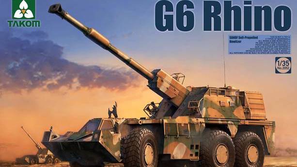Распаковка Takom 1/35 2052 G6 Rhino SANDF Self-Propelled Howitzer
