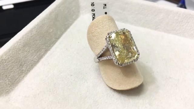 Large yellow diamond 8.44 carat total weight