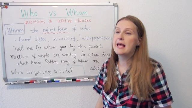 Who vs Whom - common mistakes in English, who or whom