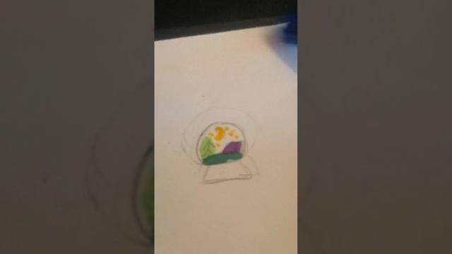 рисуем маленькие рисунки новогодний шарик