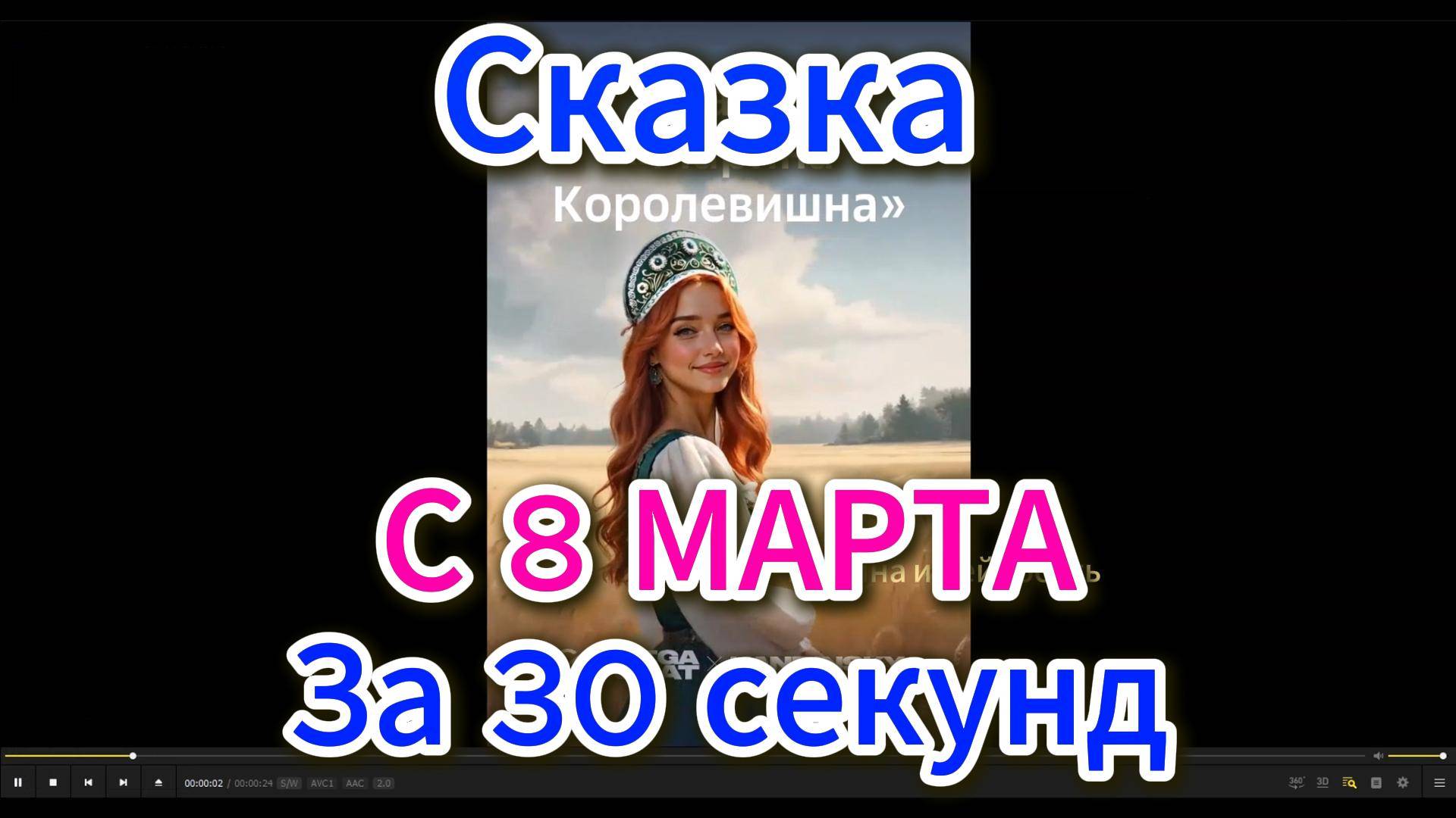 Как создать сказочное поздравление с 8 марта за 30 секунд. Нейросеть в помощь.