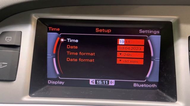 Audi Clock Settings How to set the clock in the dashboard and multimedia display and change date ￼A