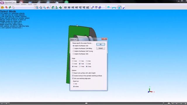 Dolphin CADCAM - IGES and STEP import PM3D Section & Rotate