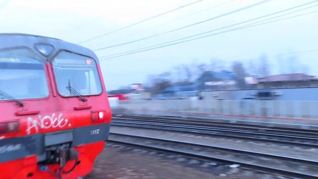 Электропоезд ЭД4МК-0112 станция Нара 29.03.2020