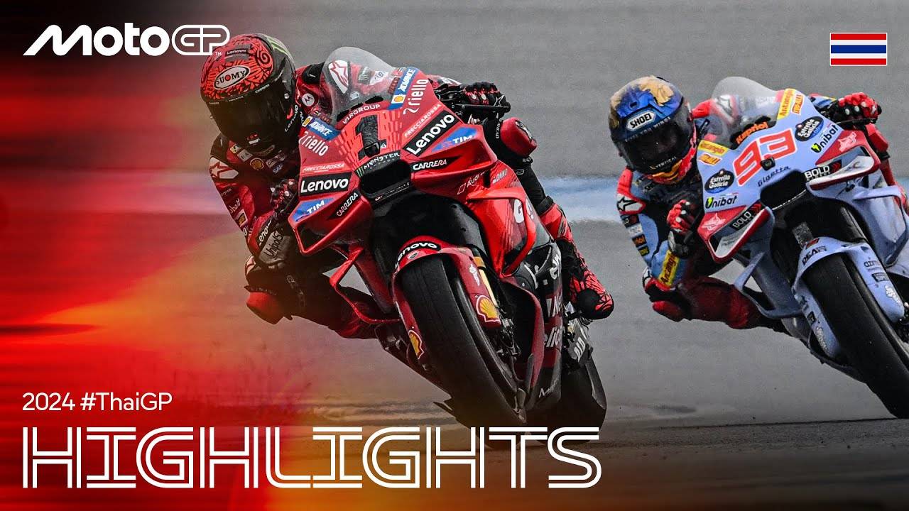 Лучшие моменты Гран-при Таиланда 2025 чемпионата мира по мотогонкам Moto GP (на русском языке)