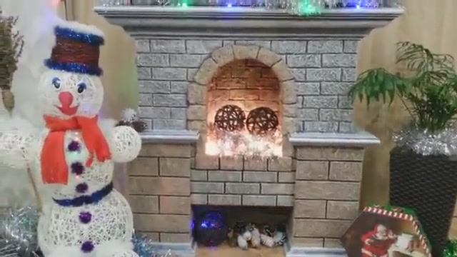 КАМИН из картона своими руками.DIY. Новогодний декор.Fireplace out of cardboard