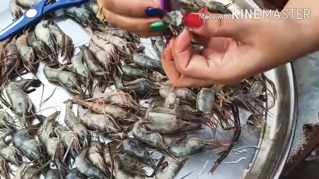 Steps to cut shrimp by Fancy Akter