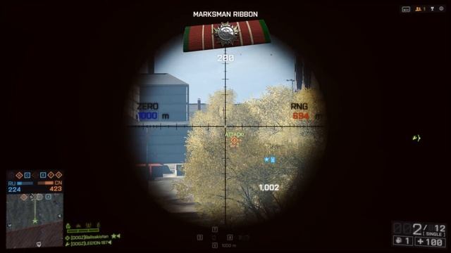 Battlefield 4 Long Range Sniping AMR-4