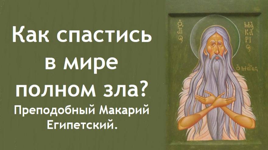 Как спастись в мире полном зла и его сообщников? Преподобный Макарий Египетский.