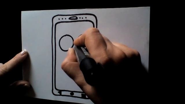 Cómo dibujar un smartphone kawai Как нарисовать милые рисунки