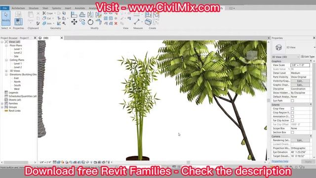 Boost Your BIM Designs with Free 3D Plant Families for Revit: Download 10 High-Quality Families Now