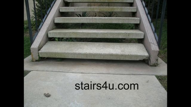 How To Prevent Exterior Stair Stringer Wood Damage - Using Concrete Steps