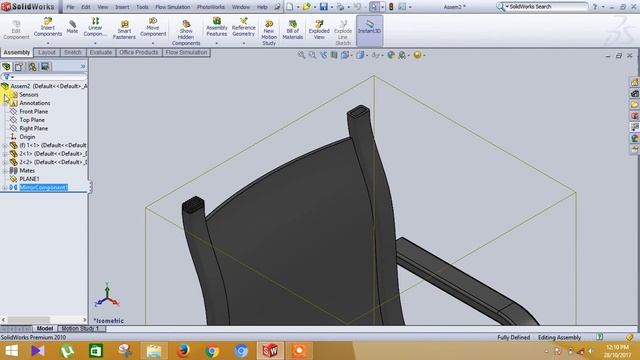solidworks tutorials | chair assembly