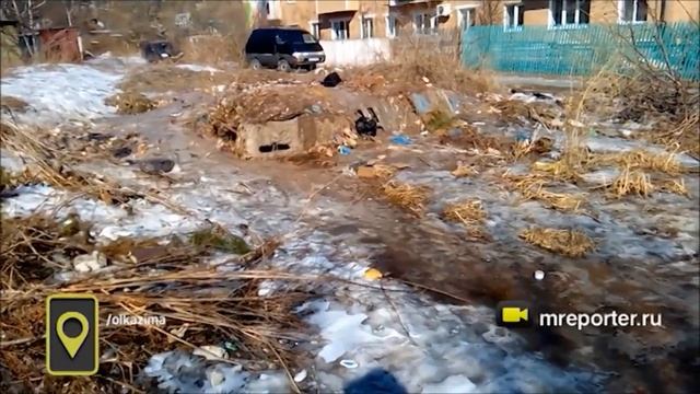 Жилые дома в Партизанске утопают в нечистотах