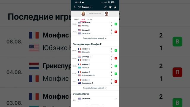 Атр Торонто 2023, Стефанос Циципас - Гаэль Монфис. Прогноз на матч