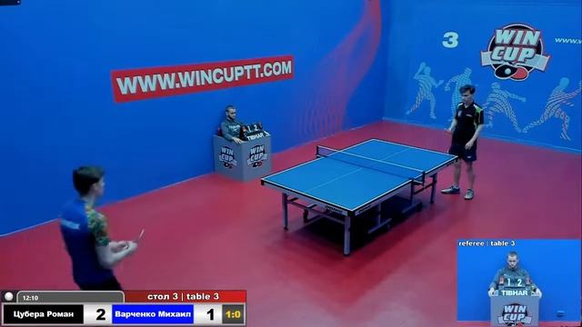Цубера Роман 3-0 Варченко Михаил  Турнир Восток 6 WIN CUP 06.06.2020 Прямой эфир Зал 3