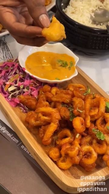 🧡😋Golden squid 🦑 fry #shorts #seafood #foodshorts  #chennaifoodie
