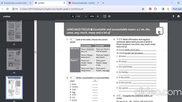 Ағылшын тілінен 6-сынып үй тапсырмасы (English Plus Workbook - Unit 5 grade 6)