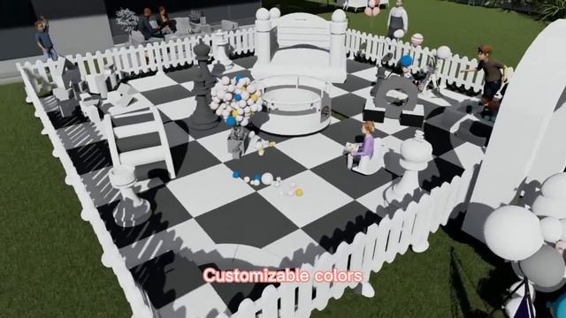 Newly designed soft play set International chess, indoor and outdoor family children play (FIVE)