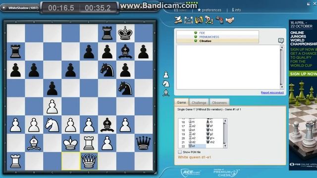 FIDE Online Arena | WhiteShadow (me) vs C0native