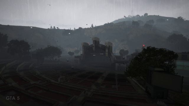 Rainy Ambience | Vinewood Hills and the Scene | GTA 5