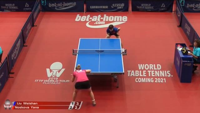 Liu Weishan vs Yana Noskova  | 2019 ITTF Austrian Open Highlights (Pre)