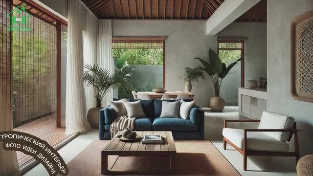 Тропический интерьер фото идеи для вдохновения 🌴🛋️🏝️ (1)