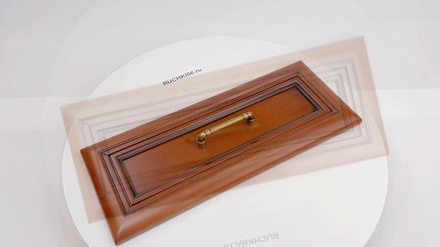 Ручка-скоба 96 мм для мебели в классическом стиле. Отделка - бронза античная "Флоренция".