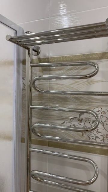 Полотенцесушитель электрический Роснерж Зиг-Заг L205100 100x40 с полкой, ПРАВЫЙ ТЭН