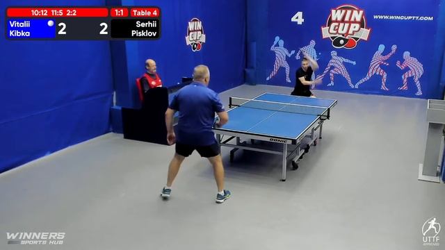 10:00 Vitalii Kibka  3-1 Serhii  Pisklov  South 1  WIN CUP 31.08.2022 | TABLE TENNIS WINCUP