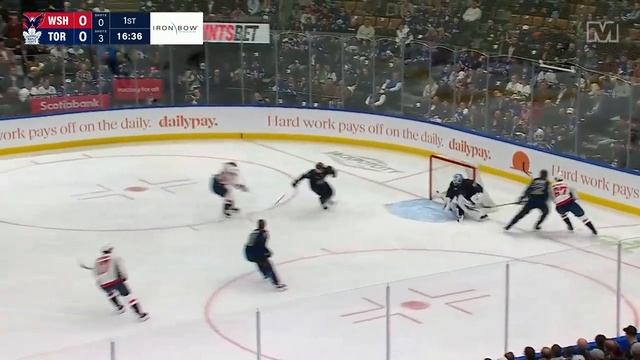 Alex Ovechkin's great shoulder to chest hit against Leafs McCabe (28 mar 2024)