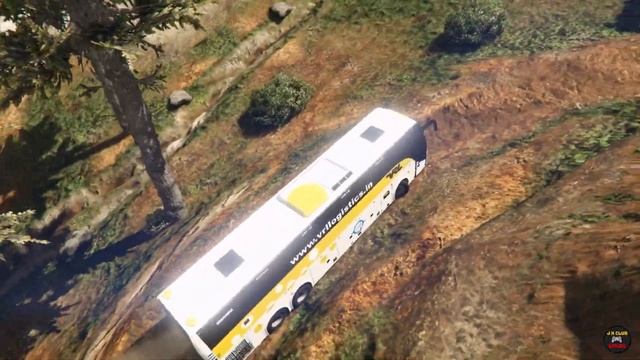 GTA 5 : INDIAN BUS OFFROADING GONE WRONG IN GTA 5 || VOLVO B11R IN GTA 5