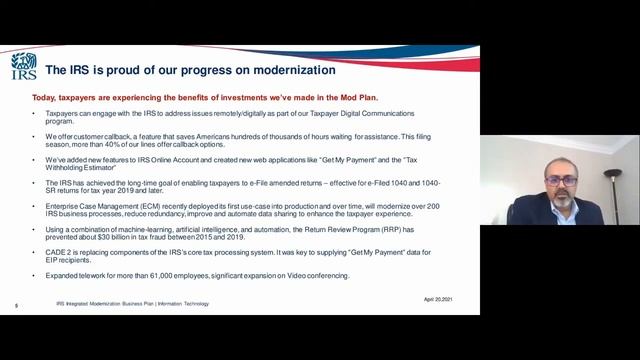 Digital Transformation & Modernization at the IRS from Sid Sinha Director of Enterprise Architectur