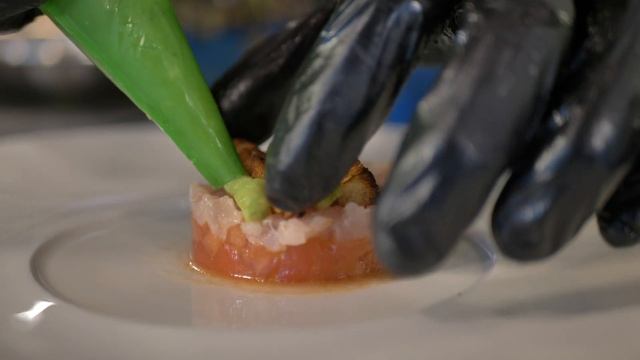Tomato and mackerel tartare with Kyona Mustard Cress