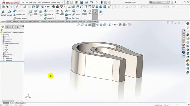 SolidWorks 2021 Tutorial for Beginners #47 | Solid Model 2 in SolidWorks-آموزش سالیدورکس
