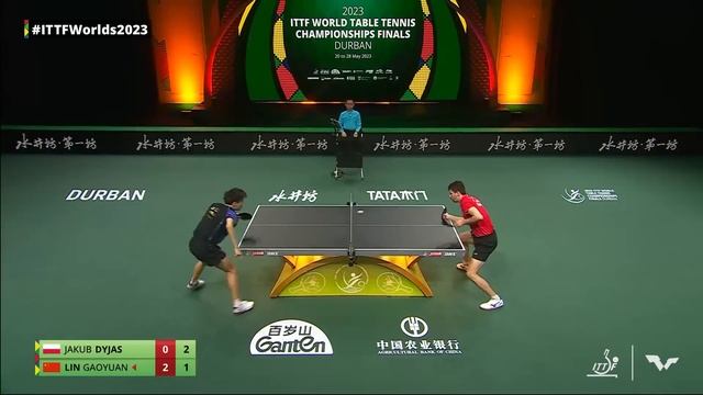 Lin Gaoyuan vs Jakub Dyjas | MS R128 | 2023 ITTF World Table Tennis Championships Finals