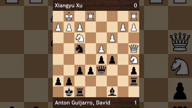 Xiangyu Xu vs David Anton Guijarro | World Rapid Championship 2023 | Round 6.5