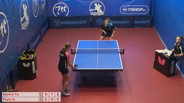 Настольный теннис матч 130820 8 13:45 Гусева Юлия Пуйто Дарья