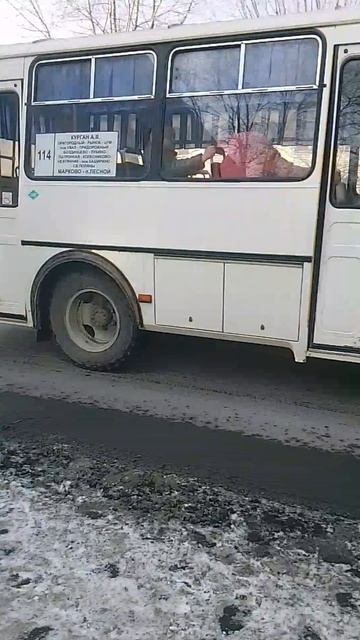 114 маршрут и 119 маршрутка Курган ПАЗик