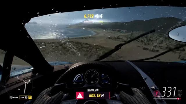 BUGATTI CHIRON 2018 Longest jump in thunderstorm- cockpit view forza horizon 5