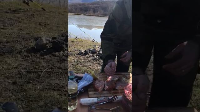 Пробная рыбалка на озере Гороховое, Крым
