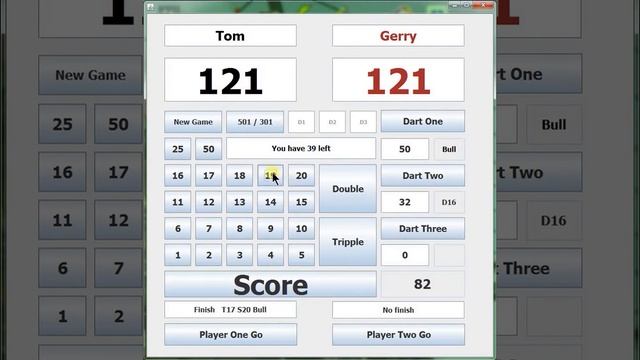 Dart score