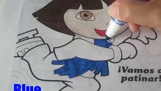 DORA LET"S SKATE ! coloring/kids coloring/Dora the explorer coloring