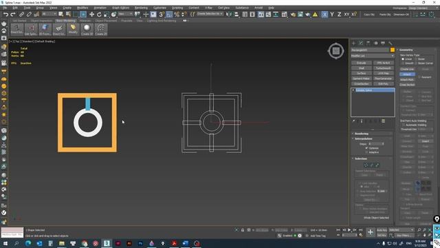 3Ds MAX   Bài 2  Video 2   Spline   Ứng dụng vẽ Cửa, Gạch bông (Modeling a doors, Cement tiles)