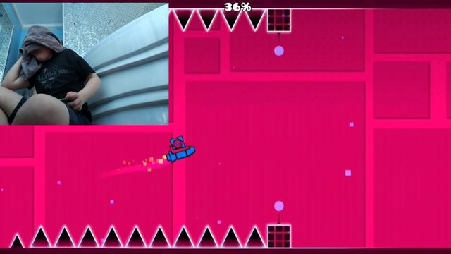 1 уровень закрытыми глазами//Geometry Dash
