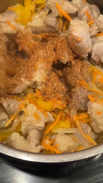 Картофель с мясом, луком и морковью #shorts