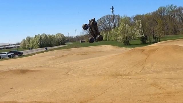 Traxxas E-Revo 1/16 Vxl at the BMX track